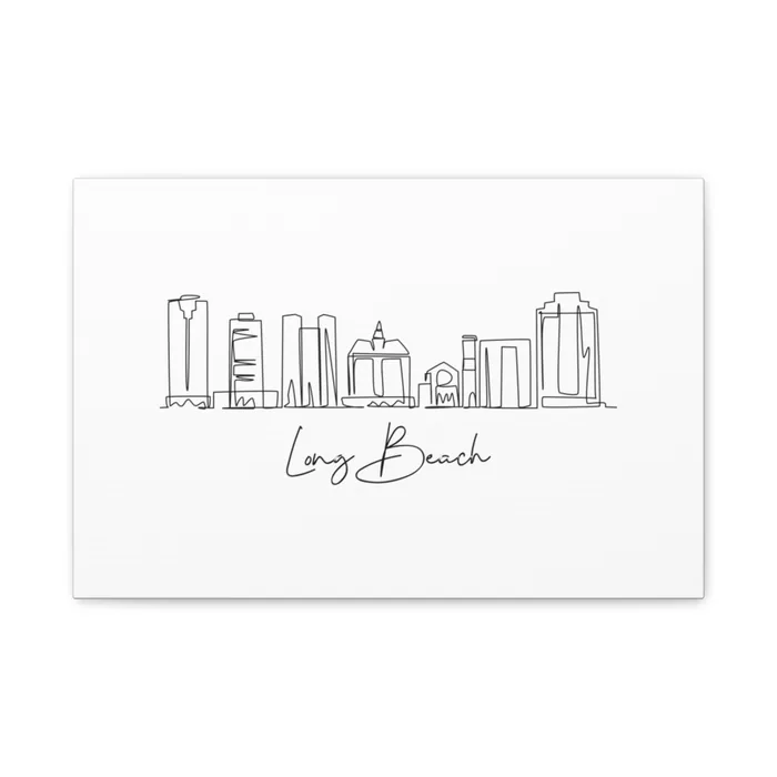 Long Beach Skyline Canvas Print