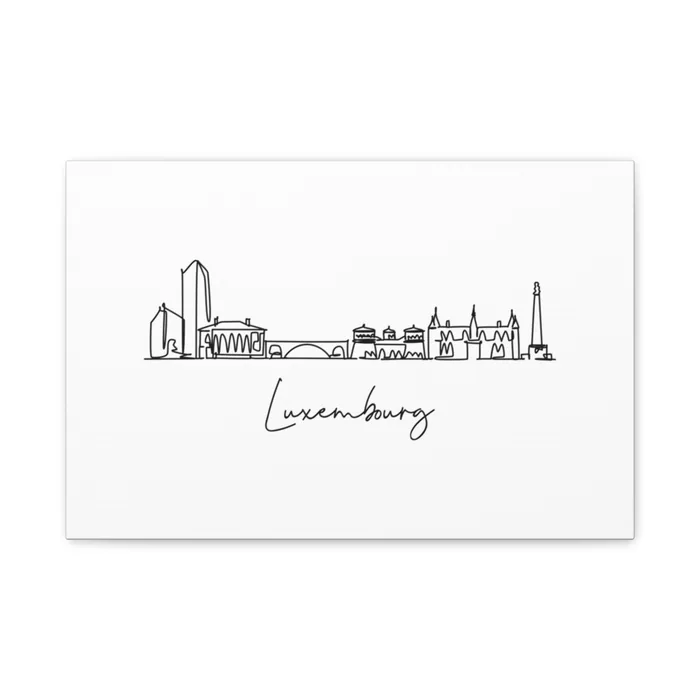Luxembourg City Skyline Canvas Print