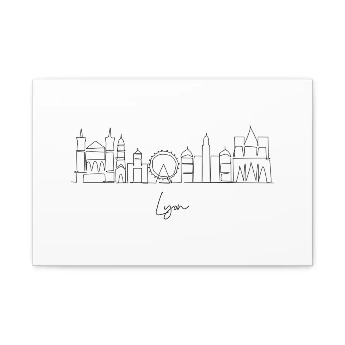 Lyon Skyline Canvas Print