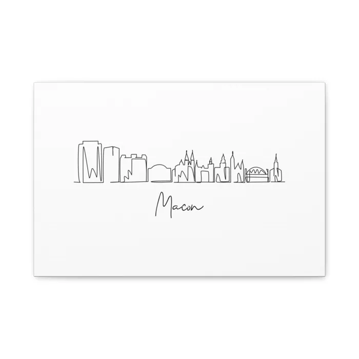 Macon Skyline Canvas Print