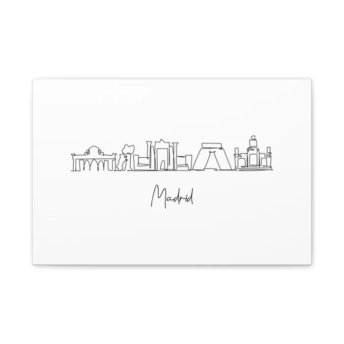Madrid Skyline Canvas Print