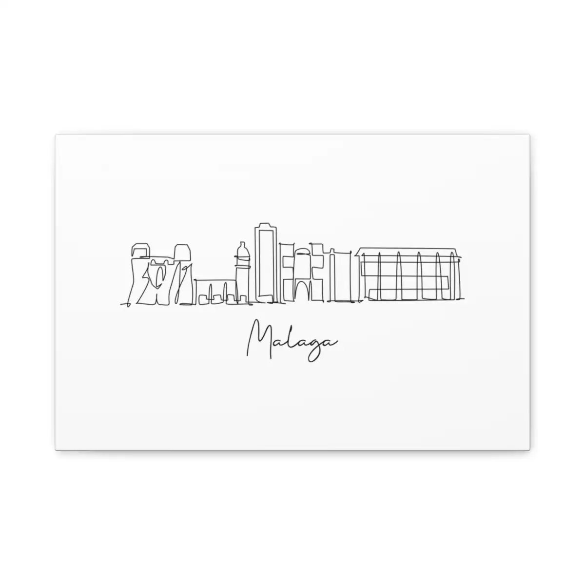 Malaga Skyline Canvas Print