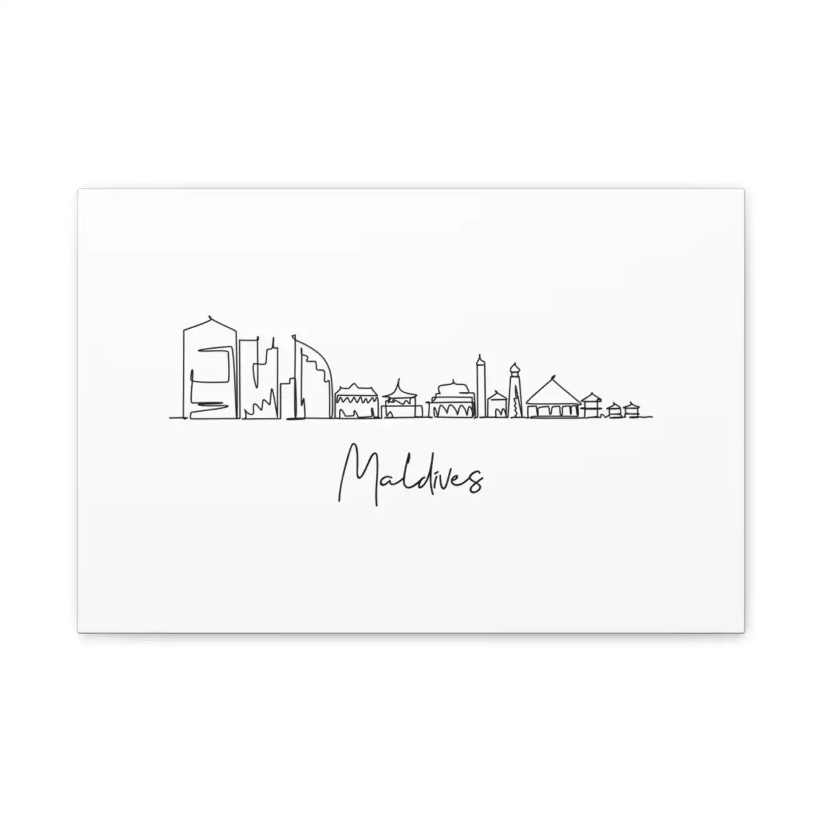 Maldives Skyline Canvas Print