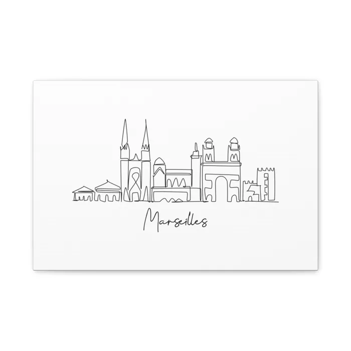 Marseilles Skyline Canvas Print