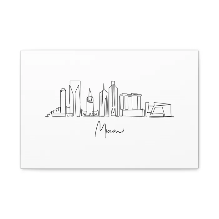 Miami Skyline Canvas Print