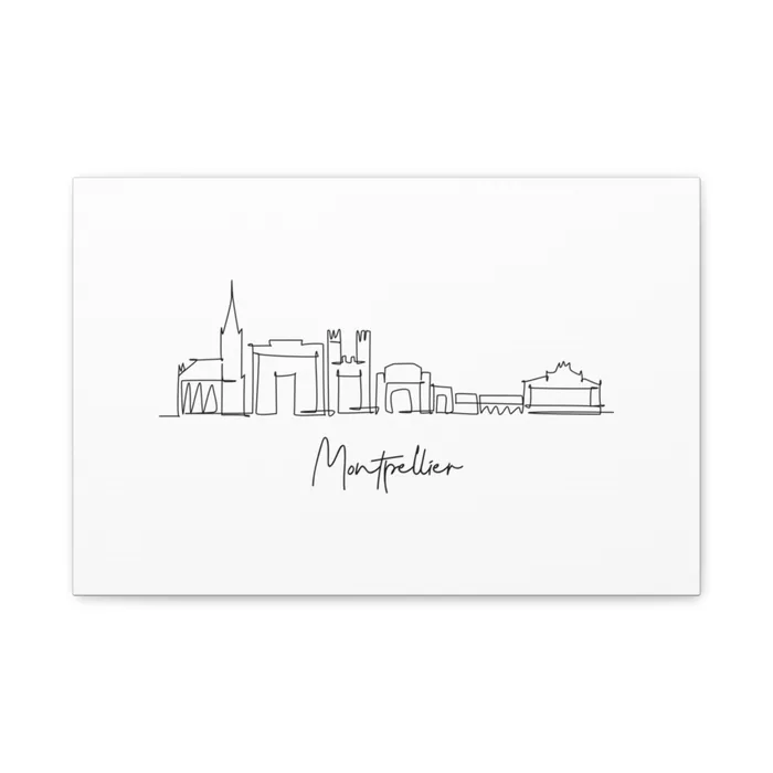 Montpellier Skyline Canvas Print