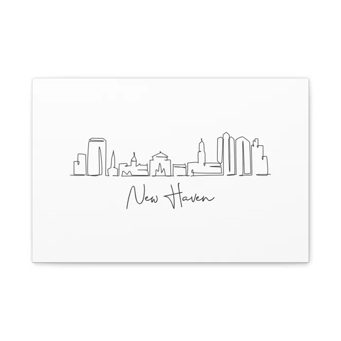 New Haven Skyline Canvas Print