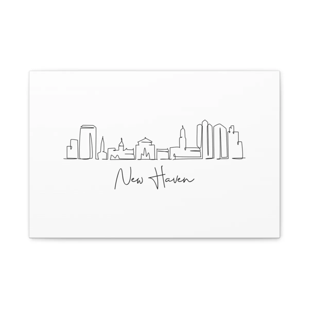 New Haven Skyline Canvas Print