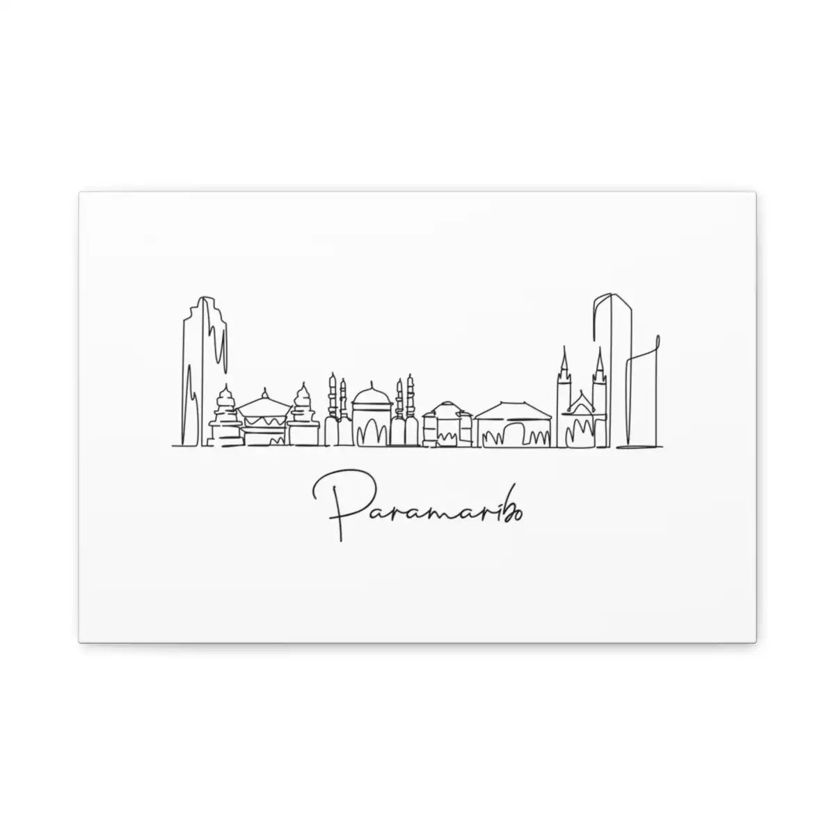 Paramaribo Skyline Canvas Print