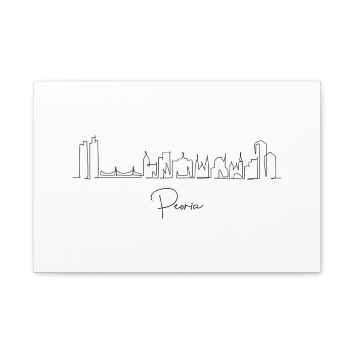 Peoria Skyline Canvas Print