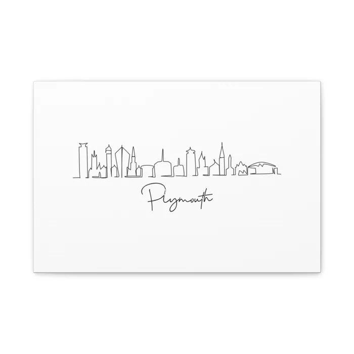 Plymouth Skyline Canvas Print