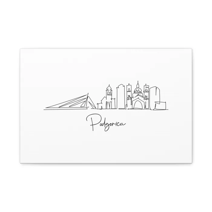 Podgorica Skyline Canvas Print