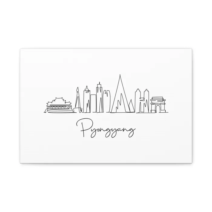 Pyongyang Skyline Canvas Print