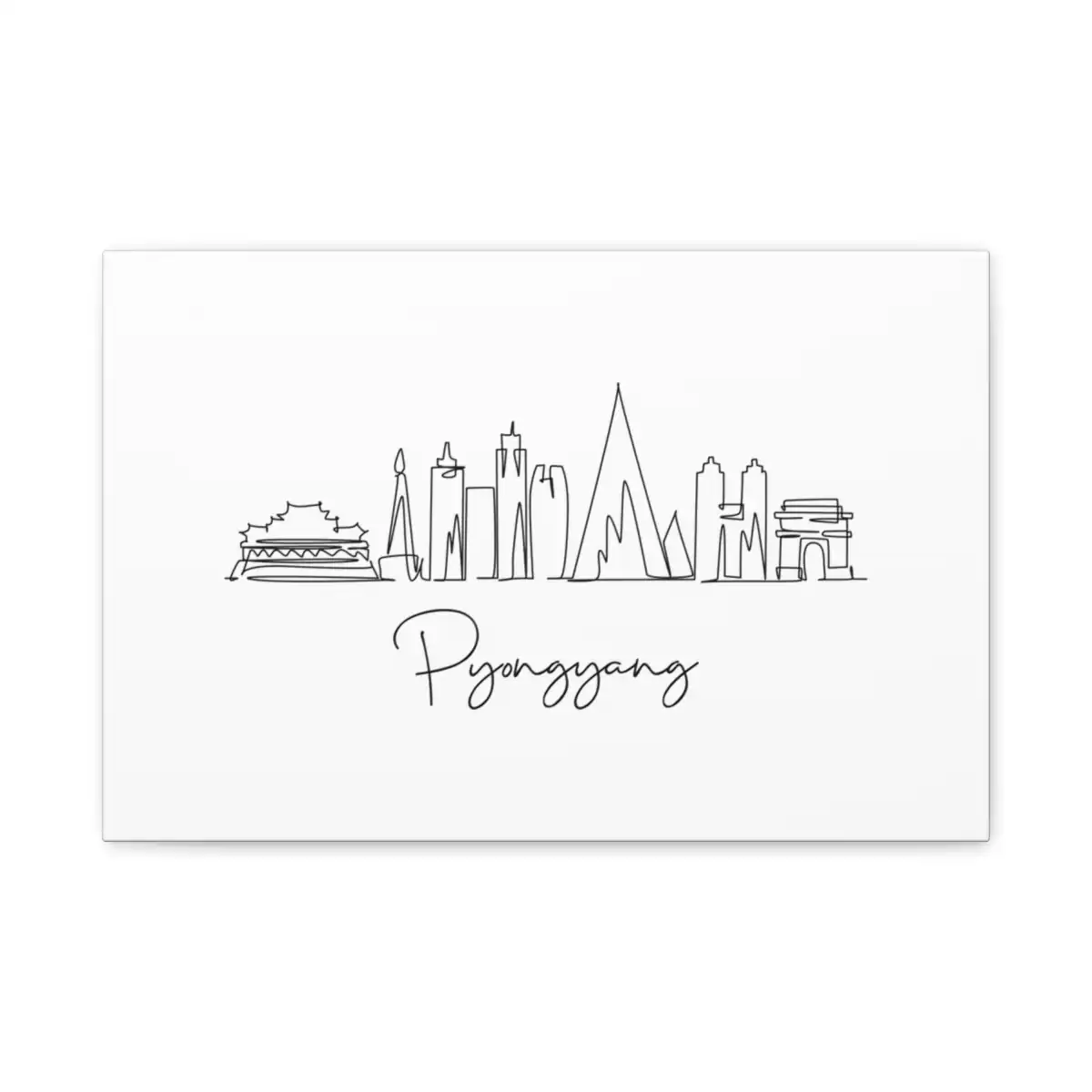 Pyongyang Skyline Canvas Print