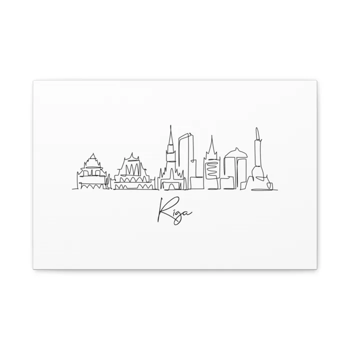 Riga Skyline Canvas Print
