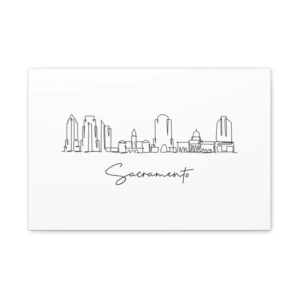 Sacramento Skyline Canvas Print