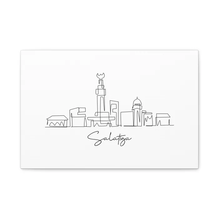 Salatiga Skyline Canvas Print