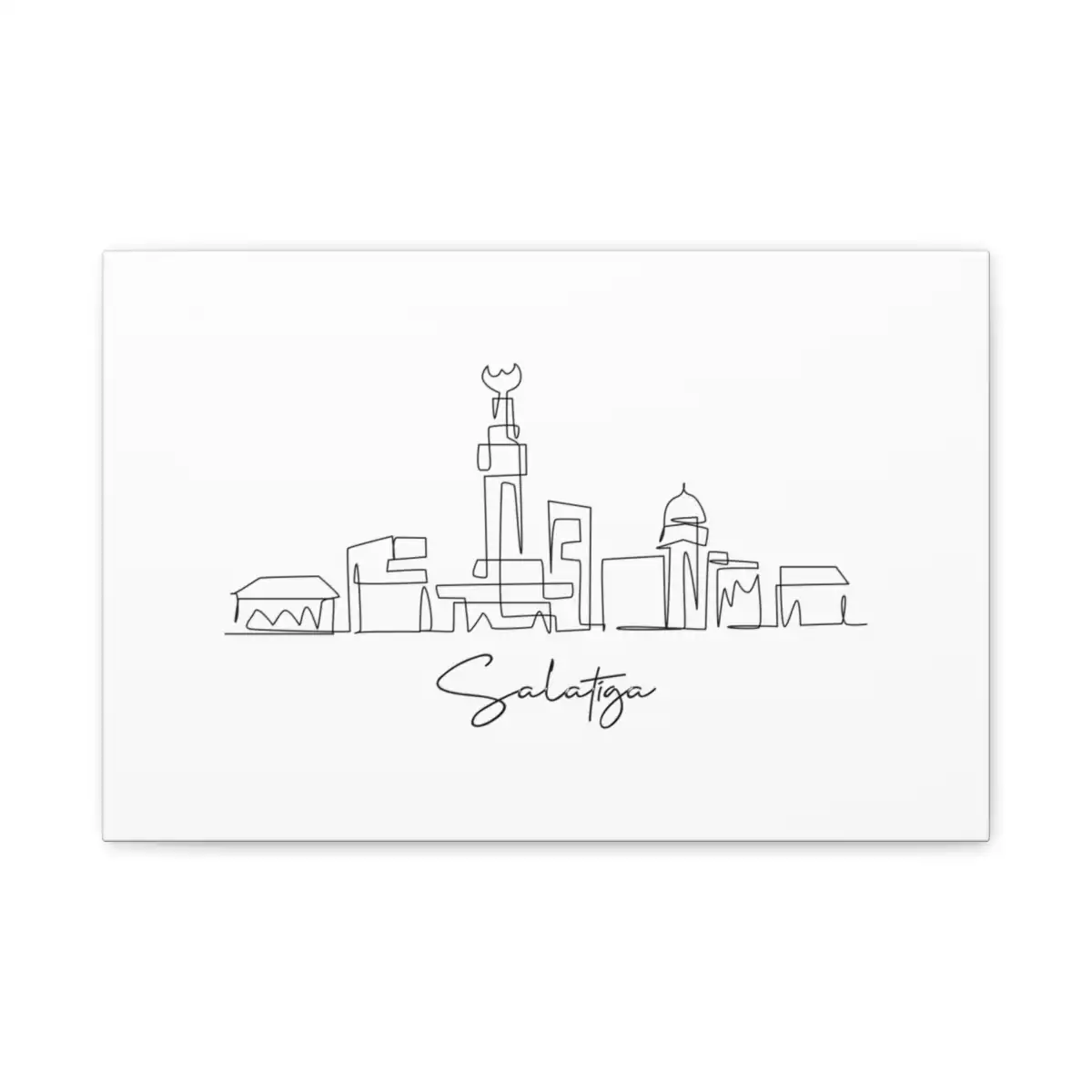 Salatiga Skyline Canvas Print