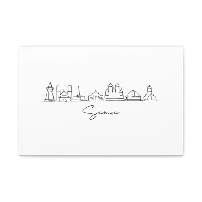 Samoa Skyline Canvas Print