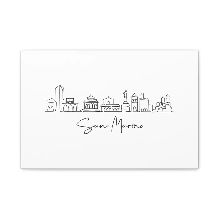 San Marino Skyline Canvas Print