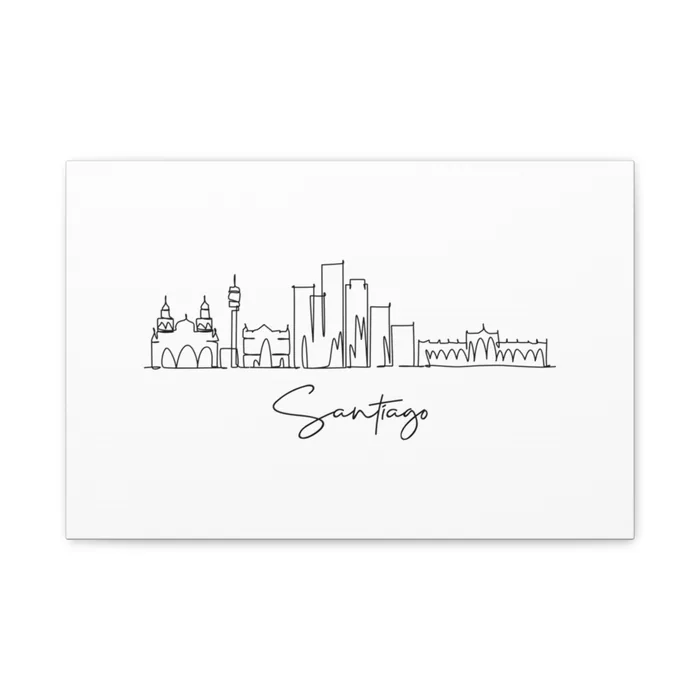 Santiago Skyline Canvas Print