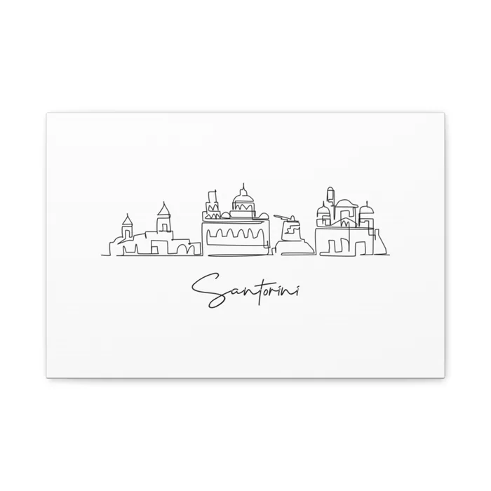 Santorini Skyline Canvas Print