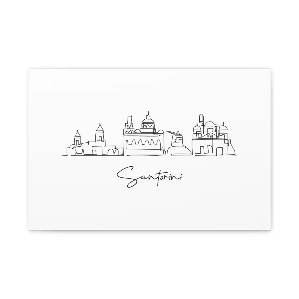 Santorini Skyline Canvas Print