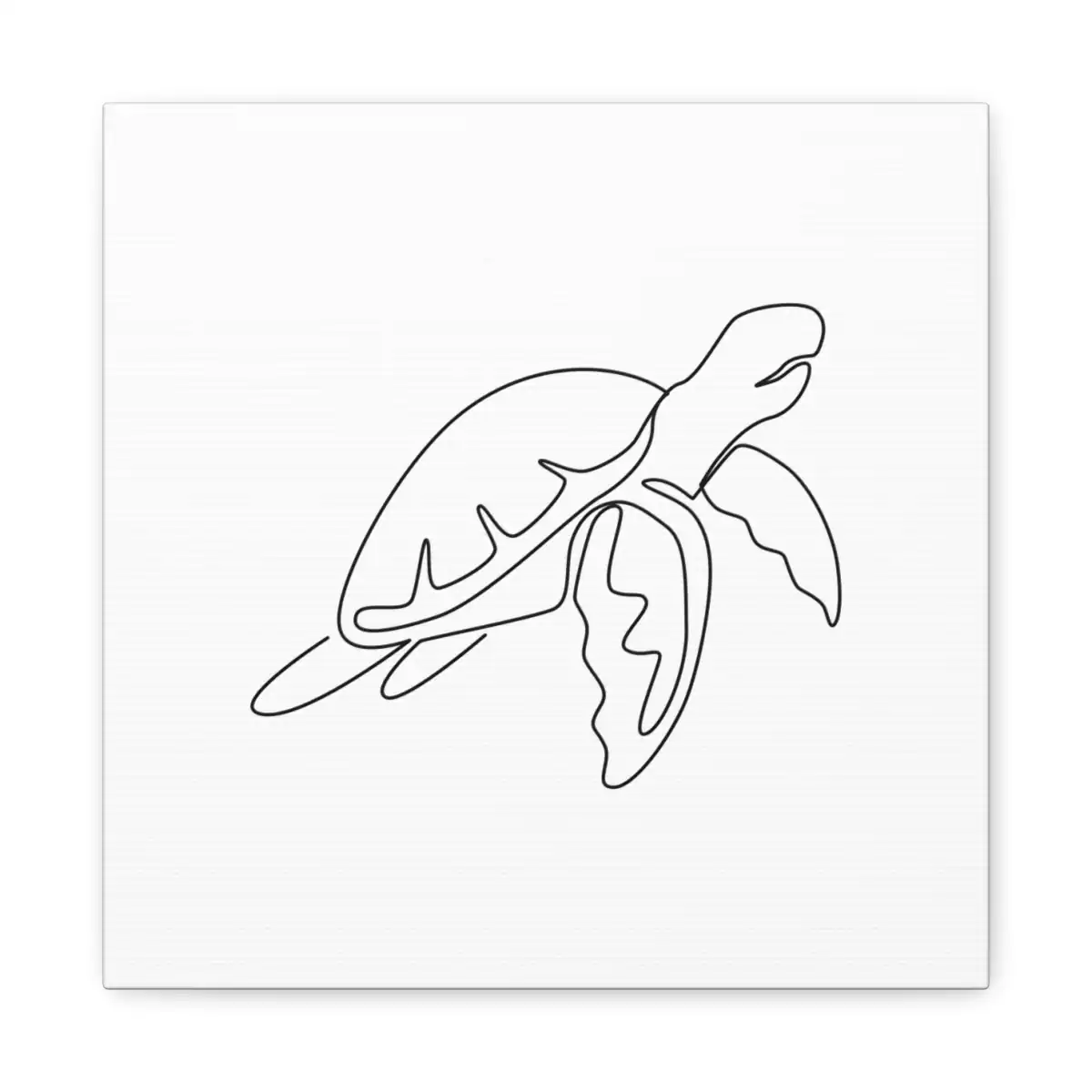 Sea Turtle One Line Art Canvas Print