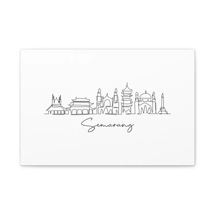 Semarang Skyline Canvas Print