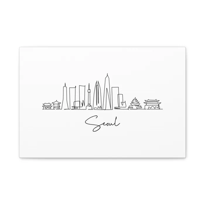 Seoul Skyline Canvas Print