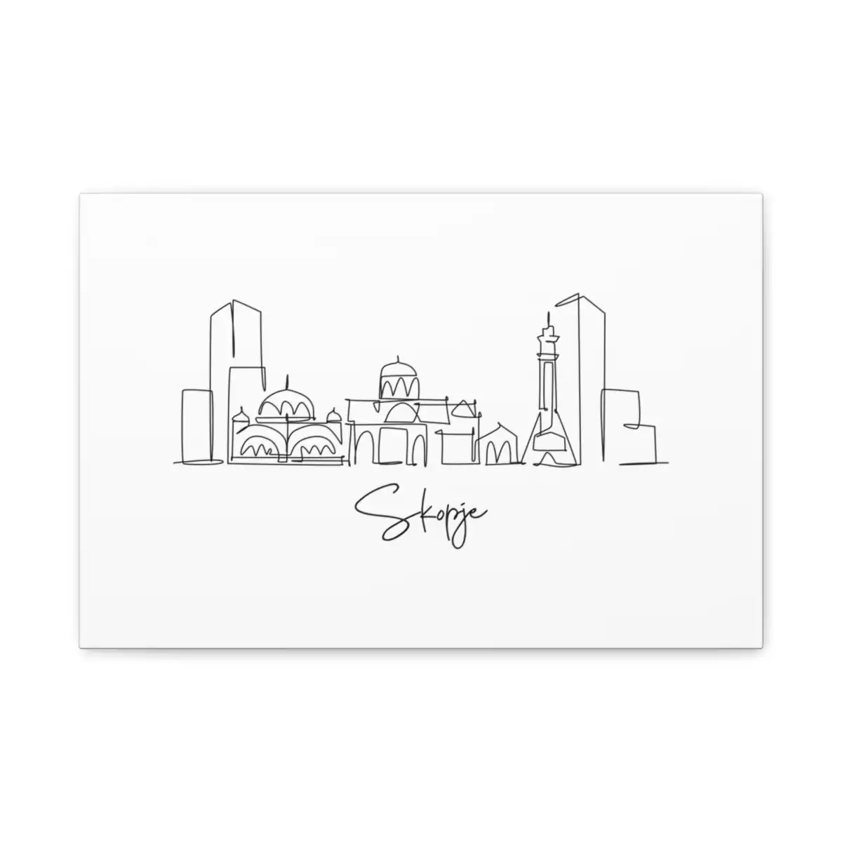 Skopje Skyline Canvas Print