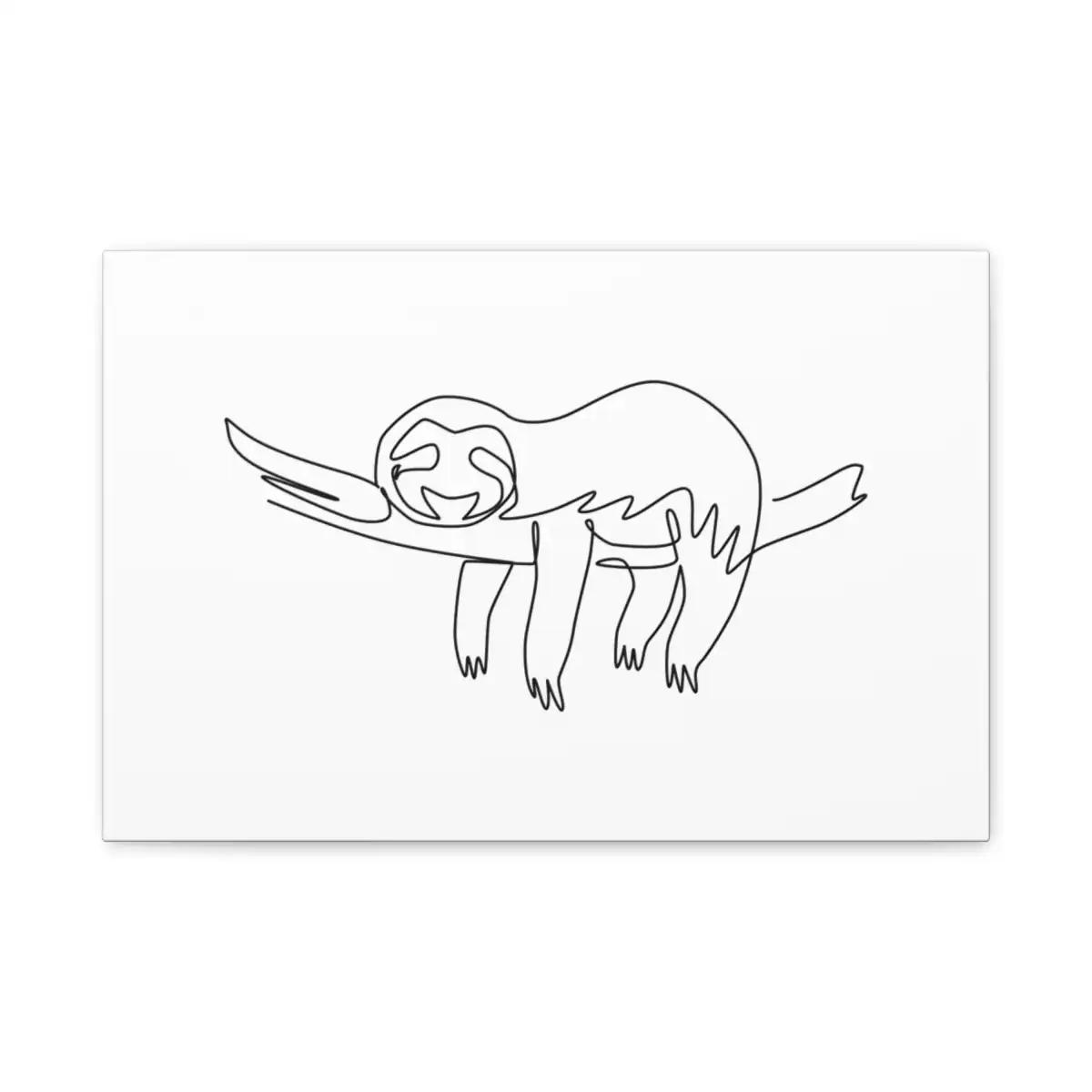 Sloth One Line Art Canvas Print