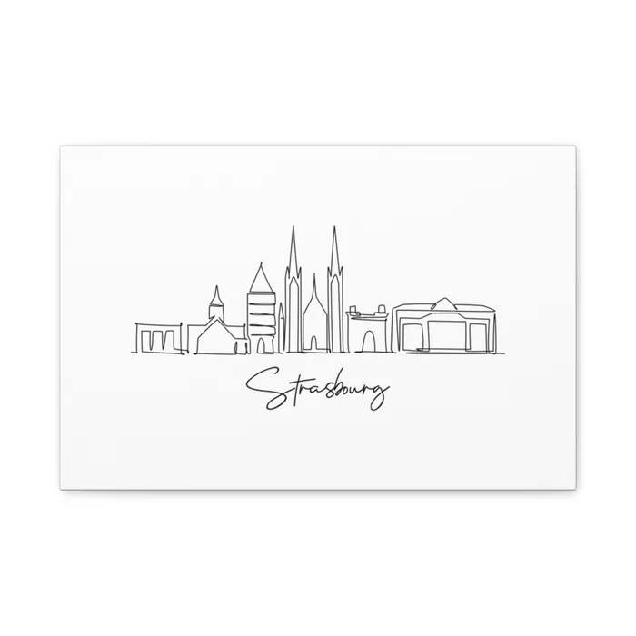 Strasbourg Skyline Canvas Print