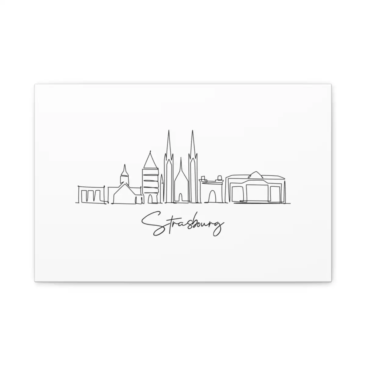 Strasbourg Skyline Canvas Print