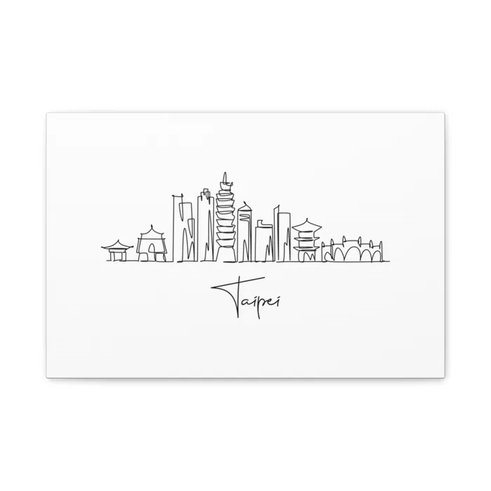 Taipei Skyline Canvas Print