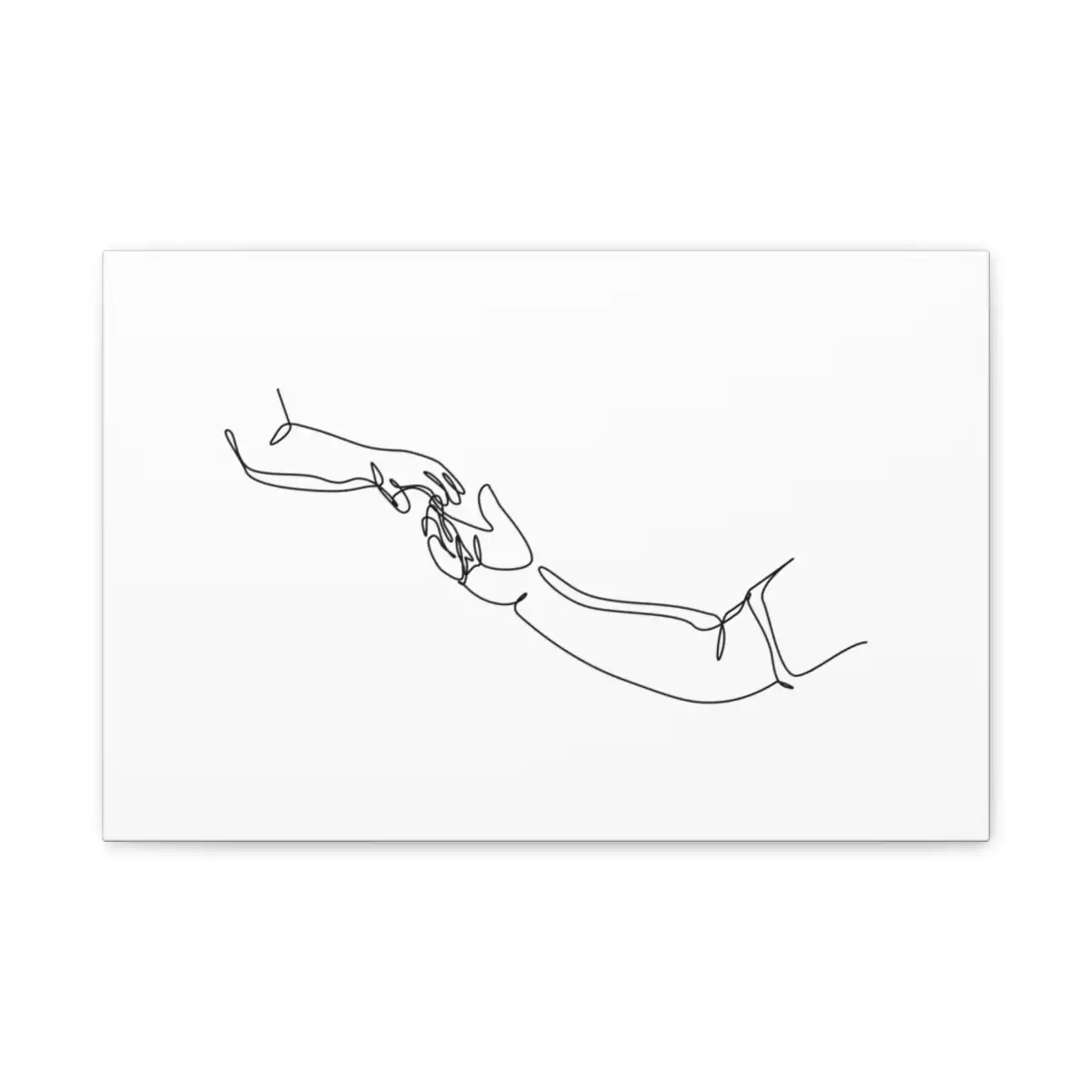 Take My Hand One Line Art Canvas Print