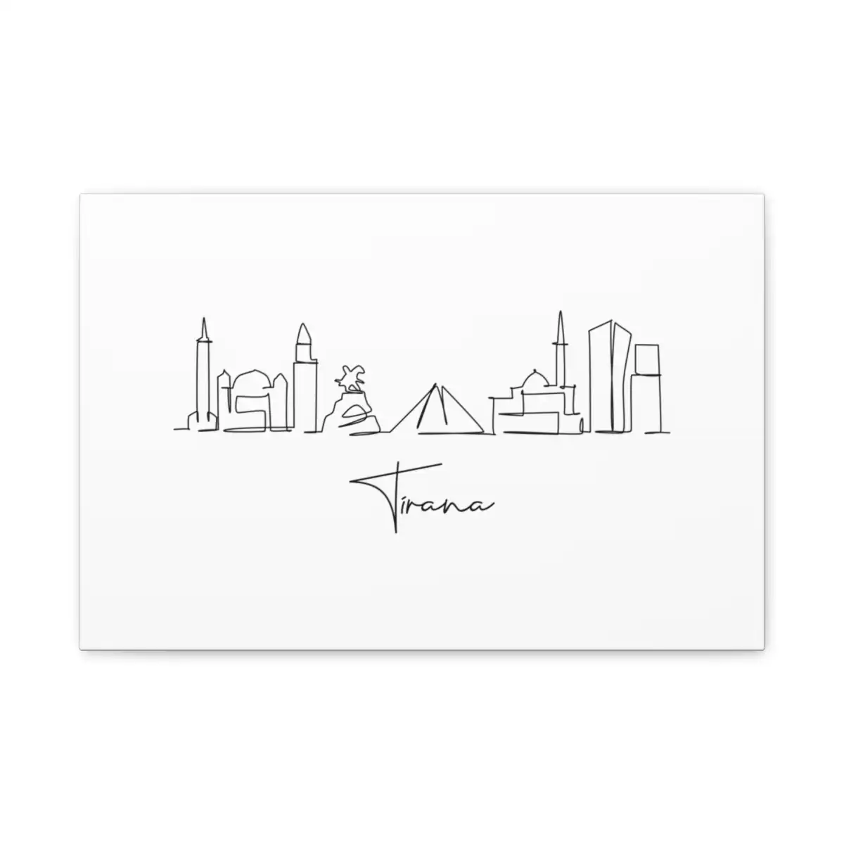 Tirana Skyline Canvas Print