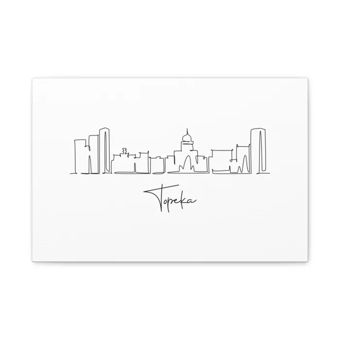Topeka Skyline Canvas Print