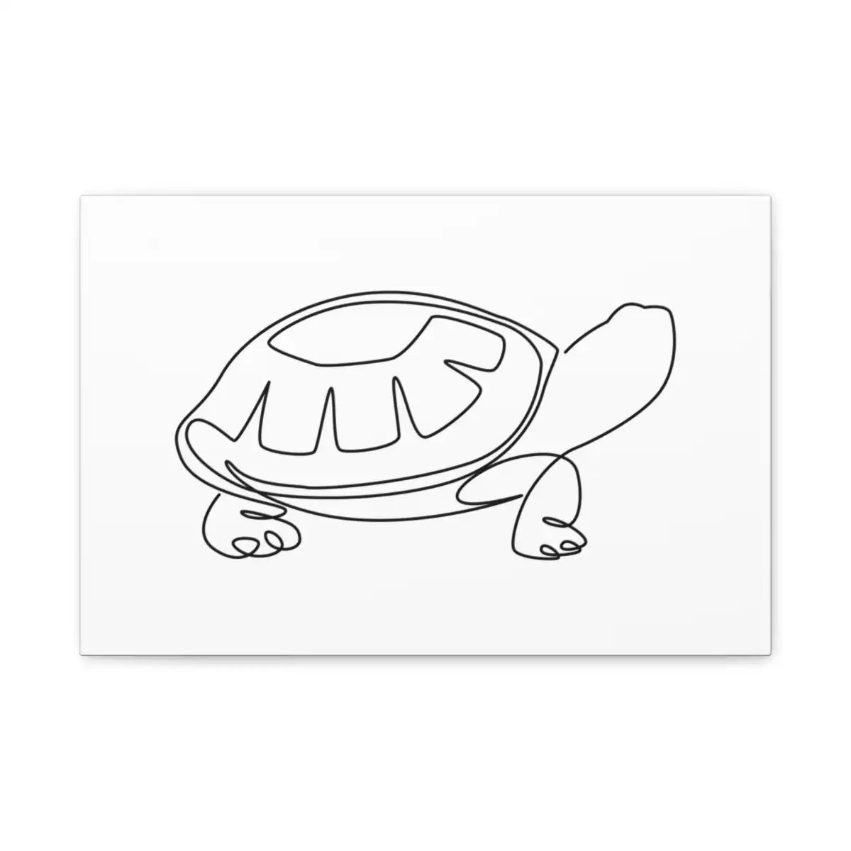 Tortoise One Line Art Canvas Print
