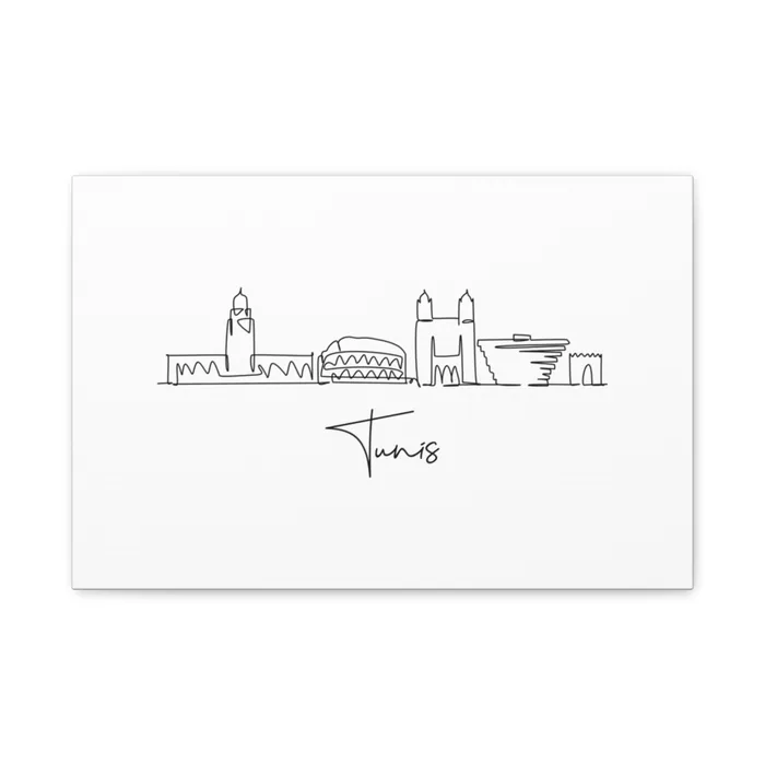 Tunis Skyline Canvas Print