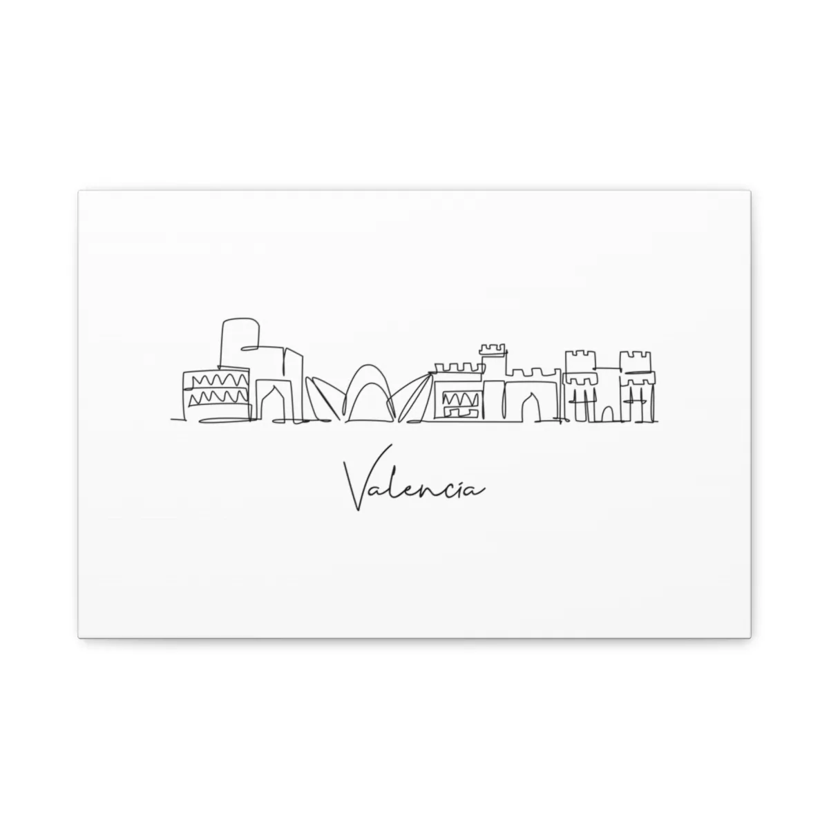 Valencia Skyline Canvas Print