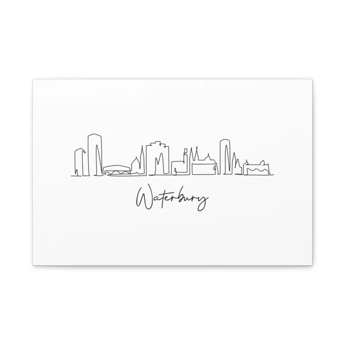 Waterbury Skyline Canvas Print