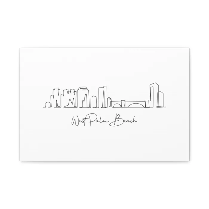 West Palm Beach Skyline Canvas Print
