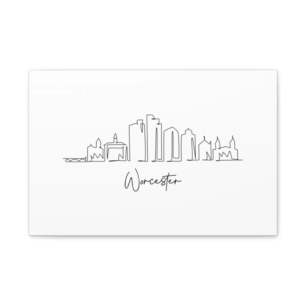 Worcester Skyline Canvas Print