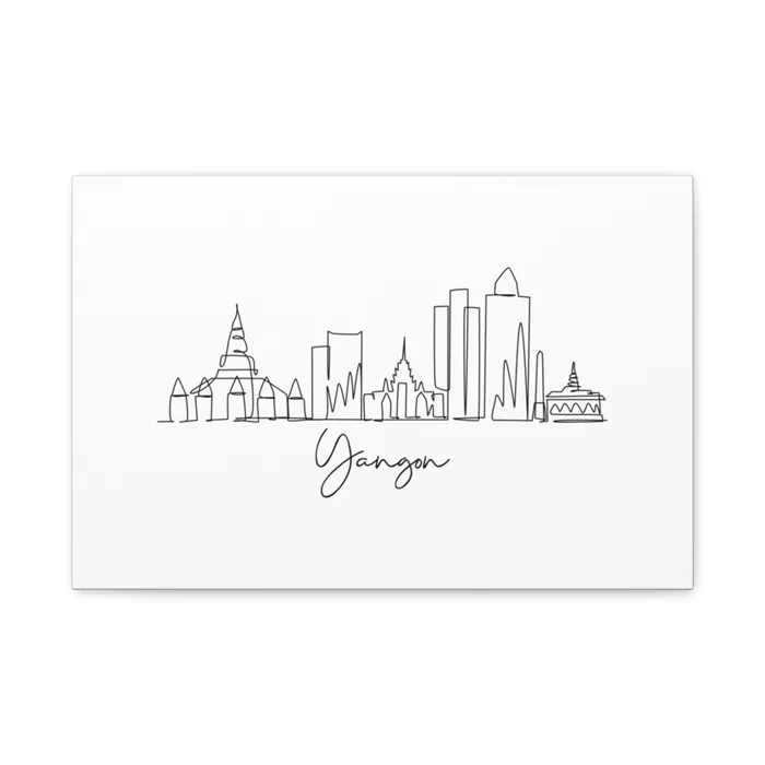 Yangon Skyline Canvas Print