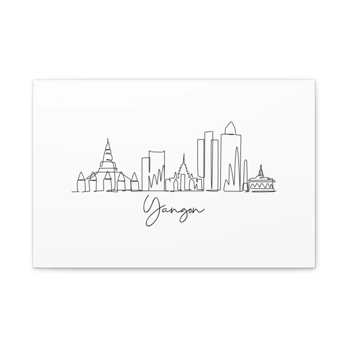 Yangon Skyline Canvas Print