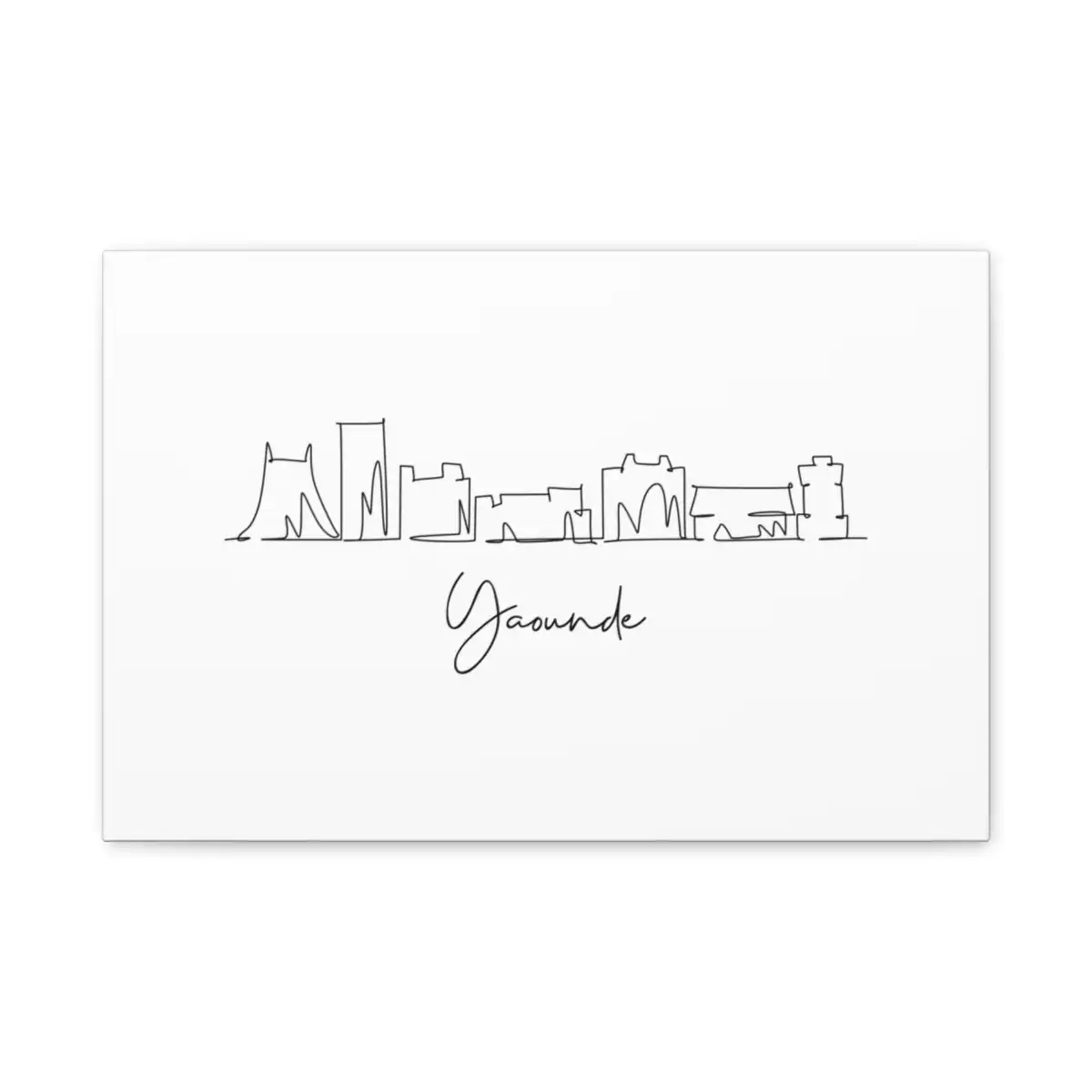 Yaounde Skyline Canvas Print