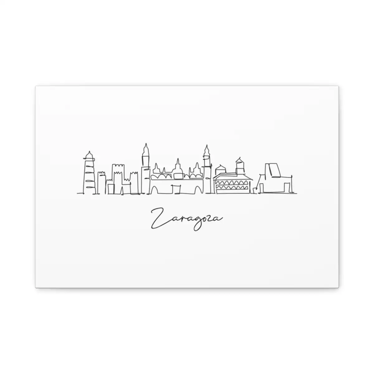 Zaragoza Skyline Canvas Print