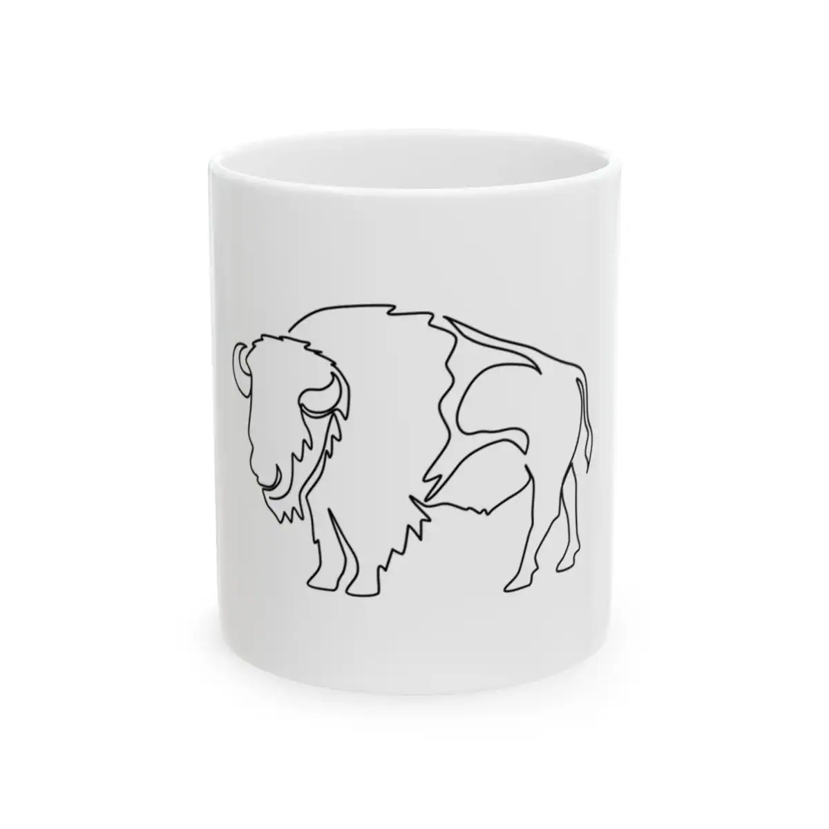 American Bison One Line Art Mug