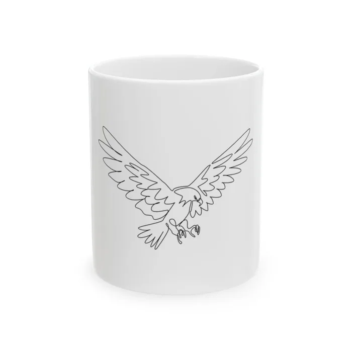 Bald Eagle One Line Art Mug